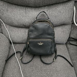 Kate Spade Black Leather Backpack